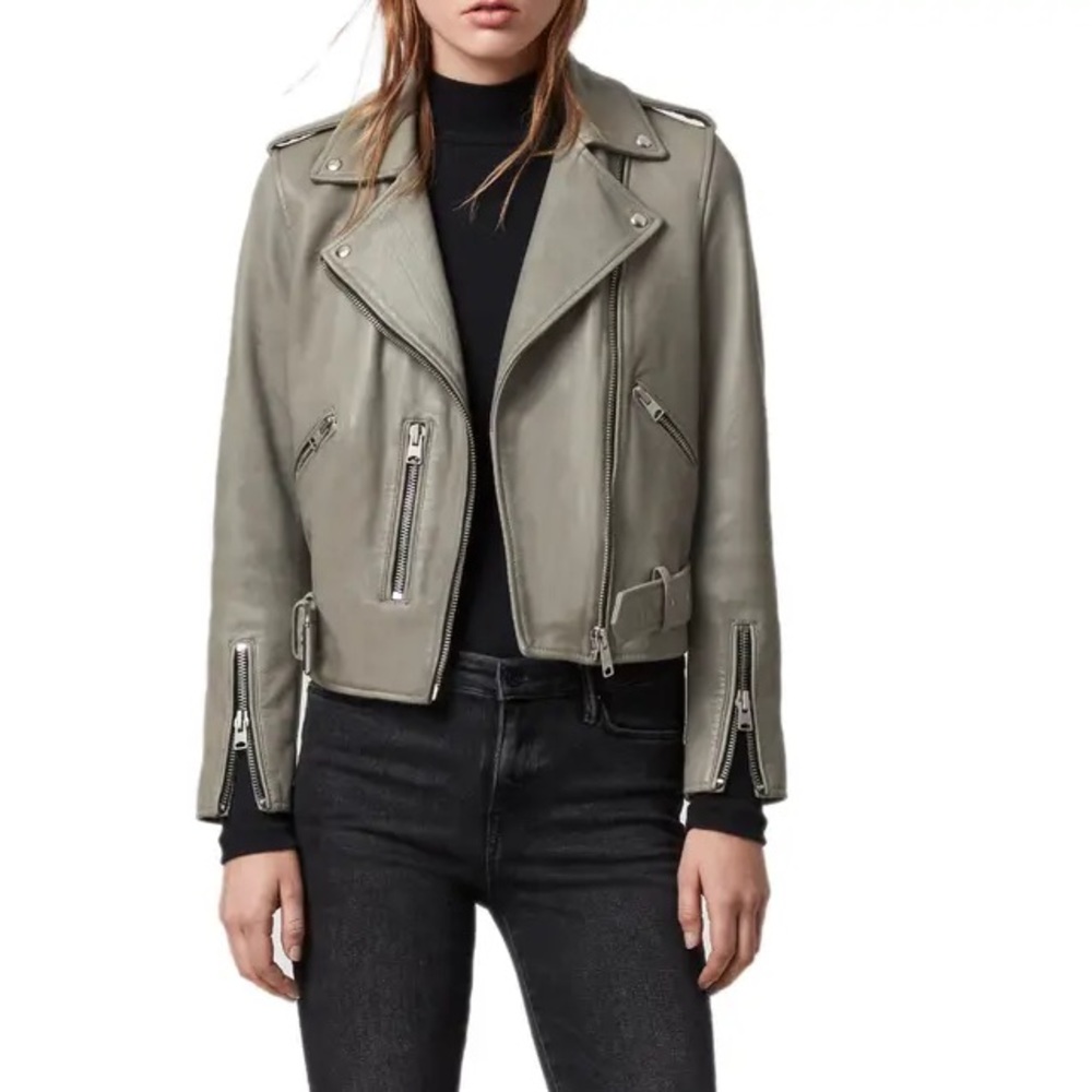 All Saints Balfern leather biker jacket